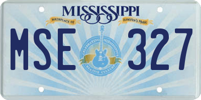 MS license plate MSE327