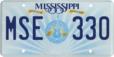 MS license plate MSE330