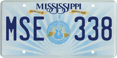 MS license plate MSE338