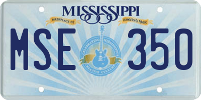 MS license plate MSE350