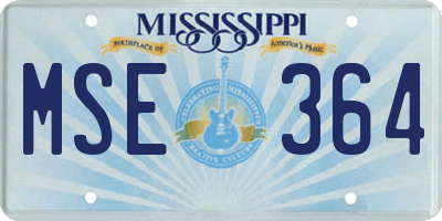 MS license plate MSE364