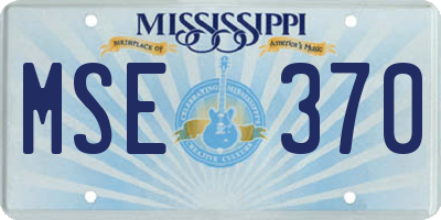 MS license plate MSE370