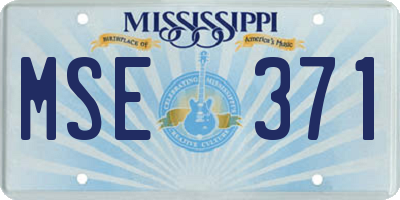 MS license plate MSE371