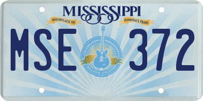 MS license plate MSE372