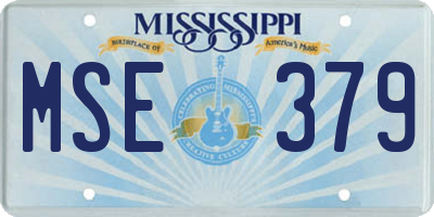 MS license plate MSE379