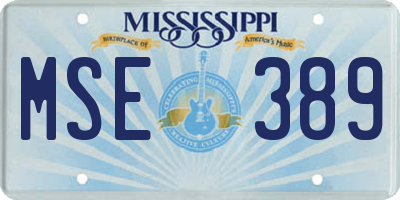 MS license plate MSE389