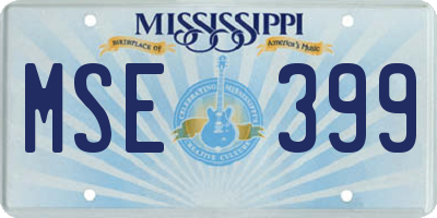 MS license plate MSE399