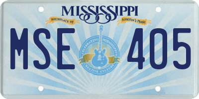 MS license plate MSE405