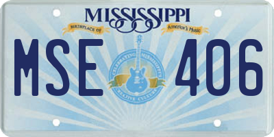 MS license plate MSE406
