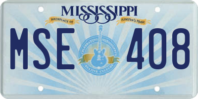 MS license plate MSE408