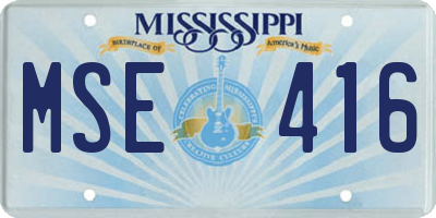 MS license plate MSE416