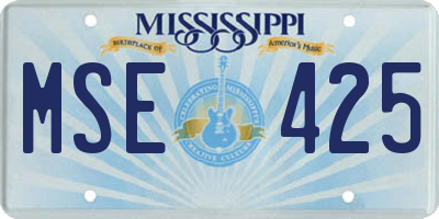 MS license plate MSE425