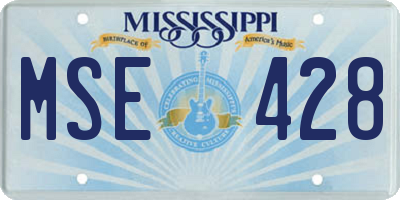 MS license plate MSE428