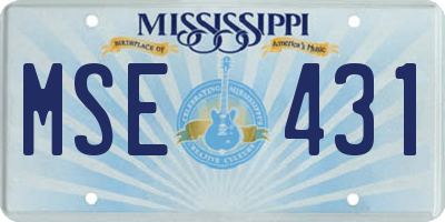 MS license plate MSE431