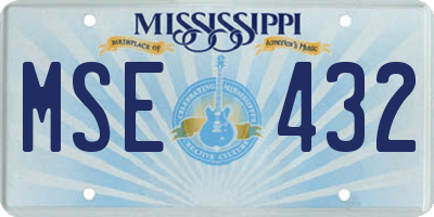 MS license plate MSE432