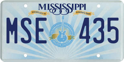 MS license plate MSE435