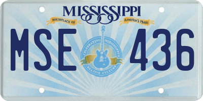 MS license plate MSE436