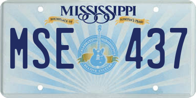 MS license plate MSE437