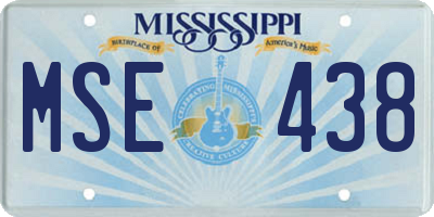 MS license plate MSE438