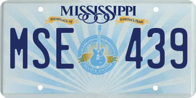 MS license plate MSE439