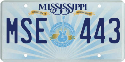 MS license plate MSE443