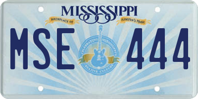 MS license plate MSE444