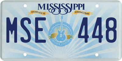 MS license plate MSE448