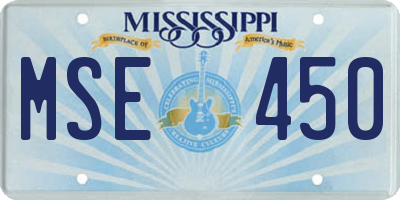 MS license plate MSE450