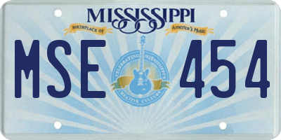 MS license plate MSE454