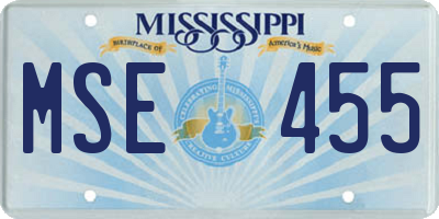 MS license plate MSE455