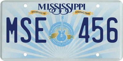 MS license plate MSE456
