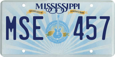 MS license plate MSE457