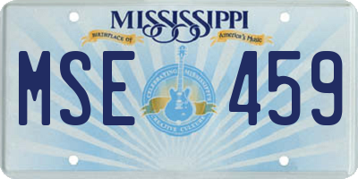 MS license plate MSE459