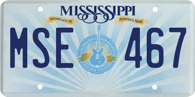 MS license plate MSE467