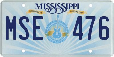 MS license plate MSE476