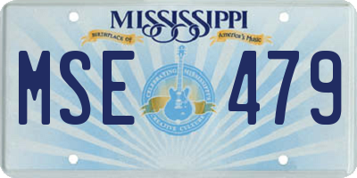 MS license plate MSE479