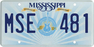 MS license plate MSE481