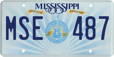 MS license plate MSE487