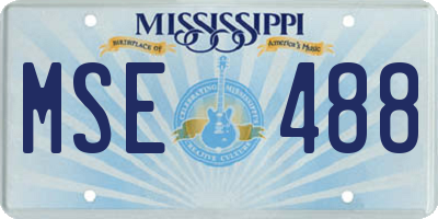 MS license plate MSE488