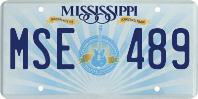 MS license plate MSE489