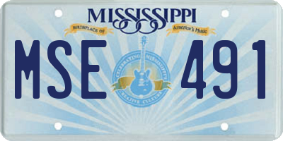 MS license plate MSE491