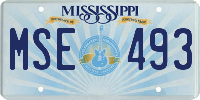 MS license plate MSE493