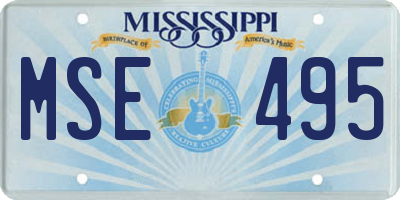 MS license plate MSE495