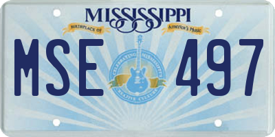 MS license plate MSE497