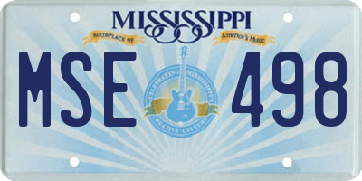 MS license plate MSE498