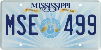 MS license plate MSE499