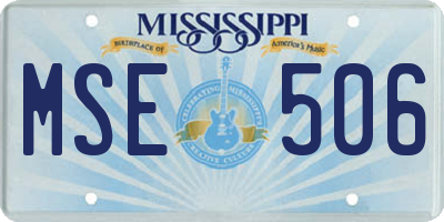 MS license plate MSE506