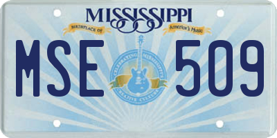 MS license plate MSE509