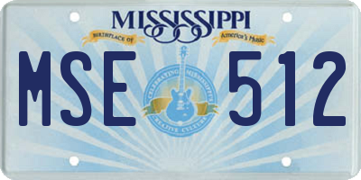 MS license plate MSE512