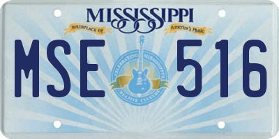MS license plate MSE516